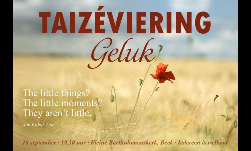 Taizeviering september 2026 Geluk