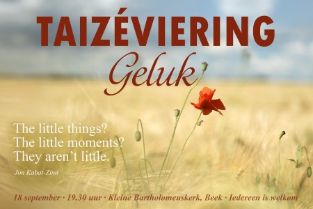 Taizeviering september 2026 Geluk